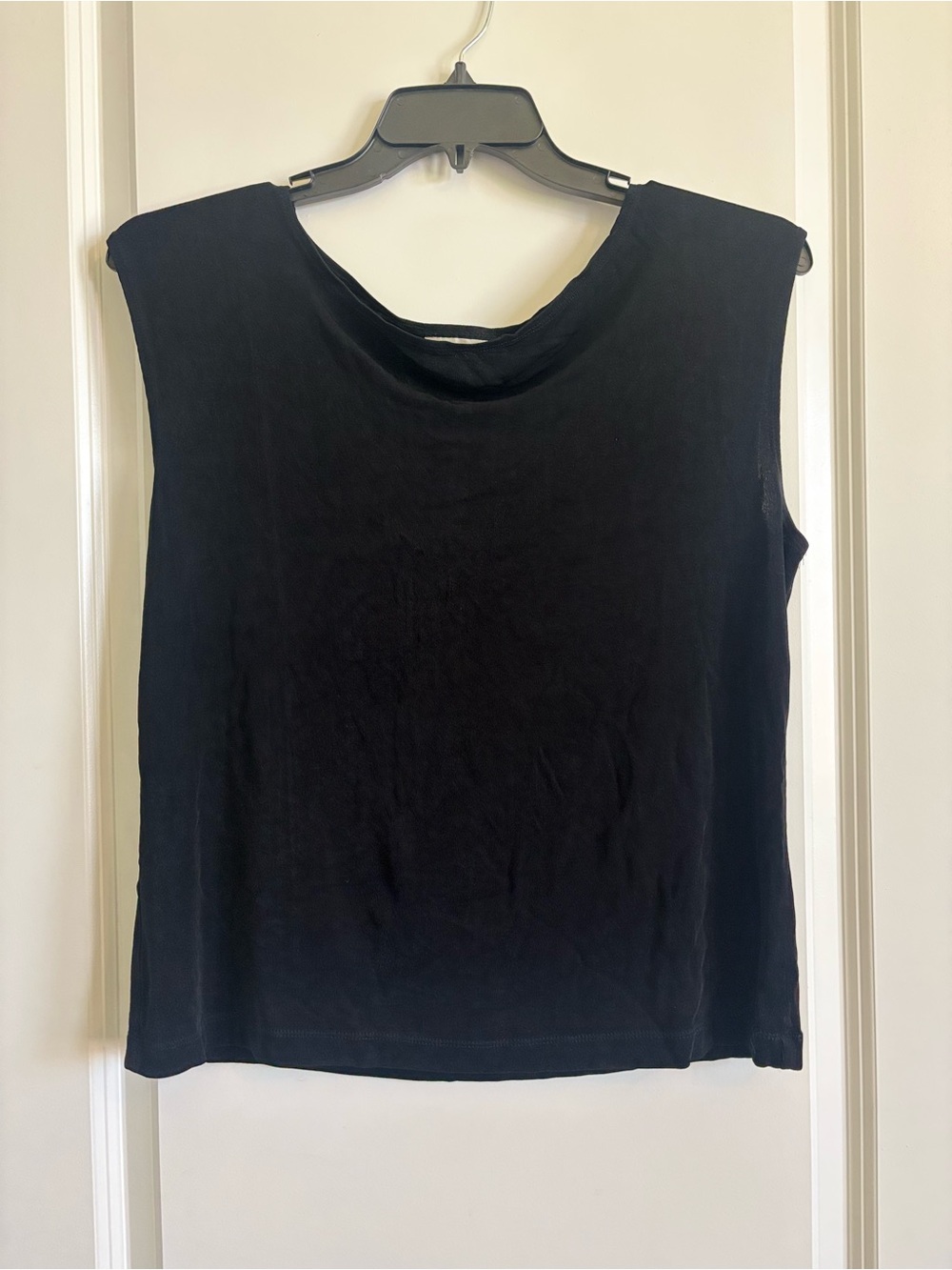 Coldwater Creek Black Sleeveless Cowl Neck Tank Top Size Large